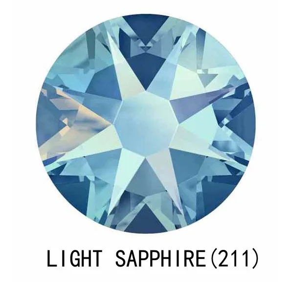Light Sapphire 16 граней ss16 ss20 Flatback не исправление стразы прозрачный AB Siam многоцветный для дизайна ногтей украшения одежды - Цвет: Light Sapphire
