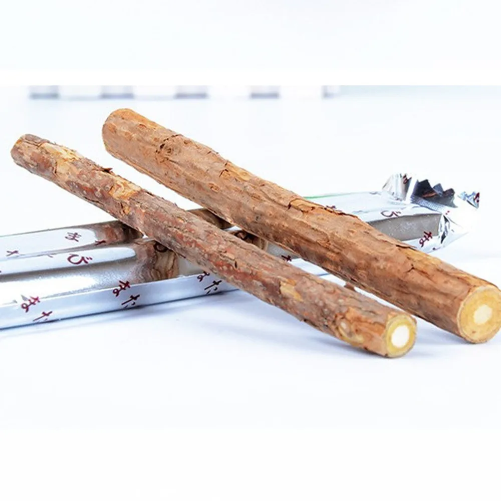 2017 новые 2 шт. натуральный котенка стоматологические чью палку для чистки зубов