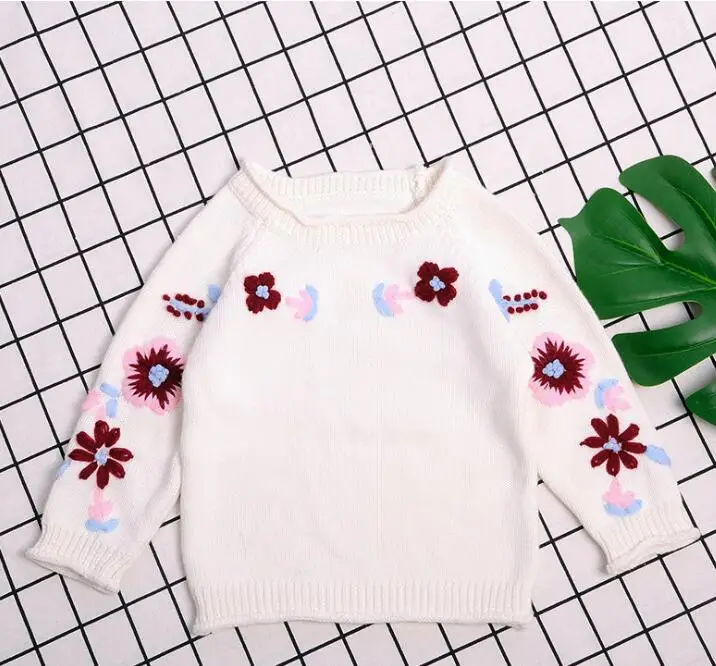 Sweater White Осенние повседневные вязаные куртки с длинными рукавами для малышей, пальто для малышей, куртка для новорожденных девочек, кардиганы, зимние детские вязаные топы - Цвет: Sweater White