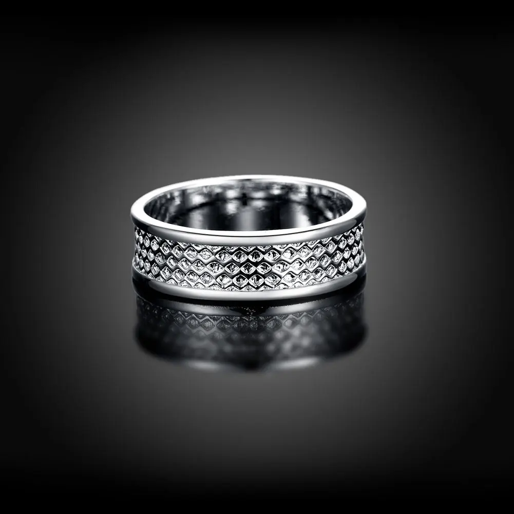 Кольцо с покрытием протектором для мужчин и женщин посеребренное ювелирное