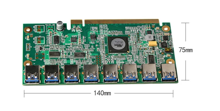 CNKESIN материнская плата PCI Express от 1 до 8 Mining Riser Card E x16 Data graphics SATA 8Pin адаптер карта для