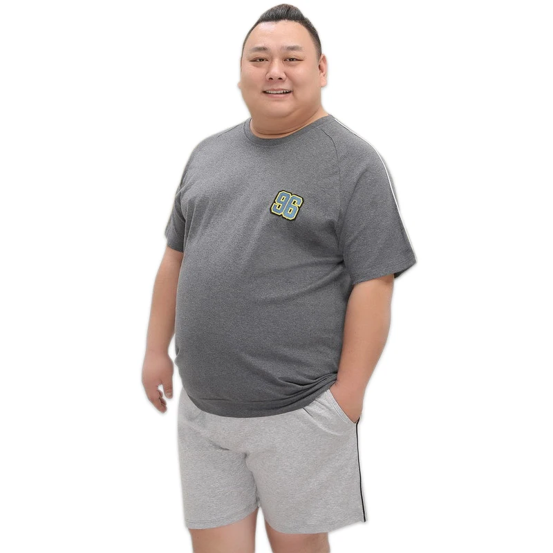 Большой размер, 140 кг, 5XL, короткий пижамный комплект, мужские пижамы, летние, хлопок, Пижама для мужчин, короткие сексуальные пижамы, homens pyjamas XXXXL