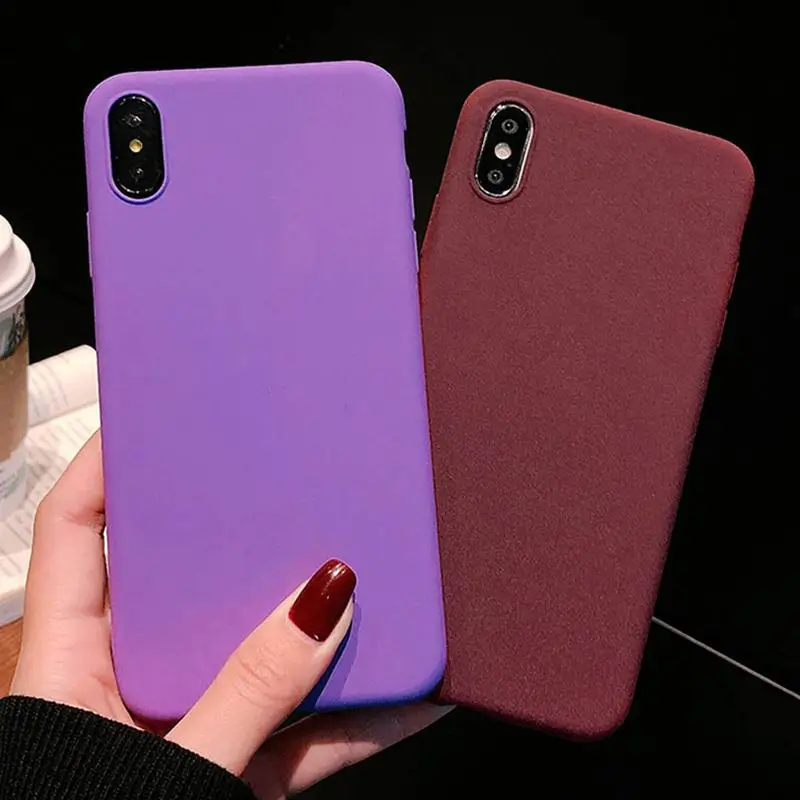 Чехол карамельного цвета для iPhone XR XS X Xs Max матовый чехол телефона 6 6S 5 SE 7 8 Plus