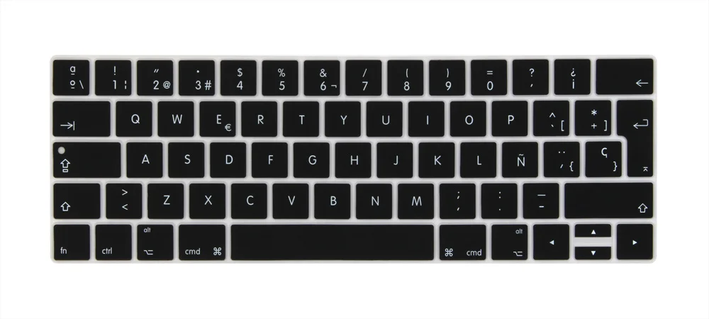 Испанский евро Ввод Клавиатура Обложка для 2016-2018 Macbook Pro 13 15 дюймов с сенсорной