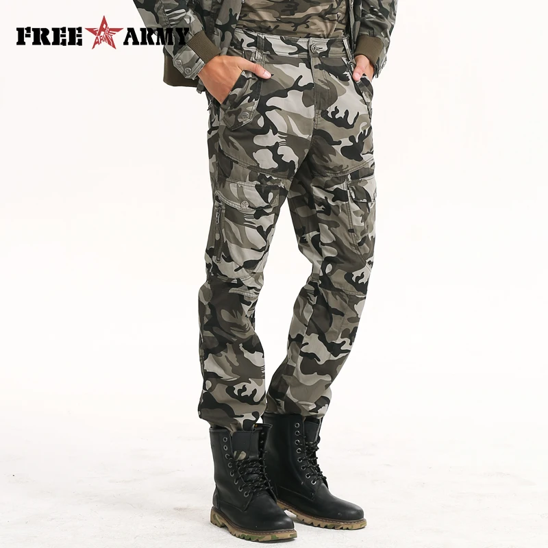 

Army Gray Camouflage Tactical Pants 2018 New fashion Casual Men's Winter Joggers Trousers 100% Cotton Brand-Clothing MK-7172B