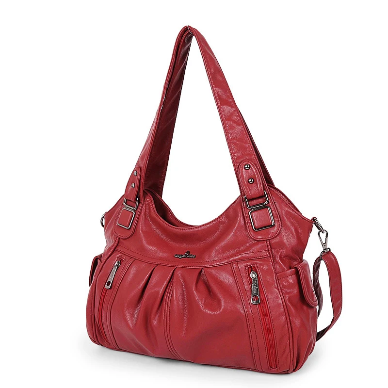 Cgmana Designer 2018 Famous Brand Washed Soft Leather Luxury Handbags High Quality Women Shoulder Bags | Багаж и сумки