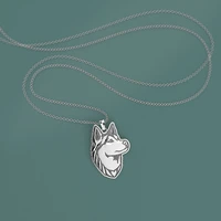 daisies new fashion pendant necklace siberian husky necklace for women jewelry animal dog necklaces collier femme 10pcslot