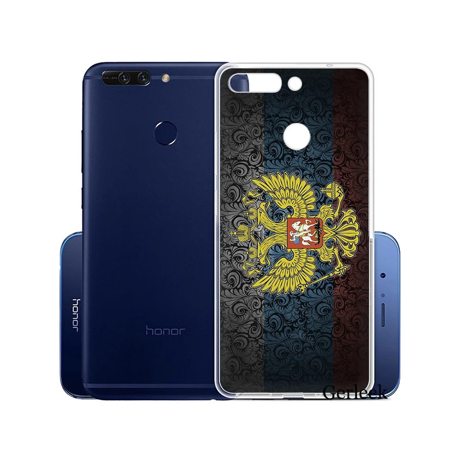 Чехол для телефона с флагом России Huawei Honor 6A 7A 7C 7X 8X 8 9 10 Lite Play мягкие чехлы из ТПУ |