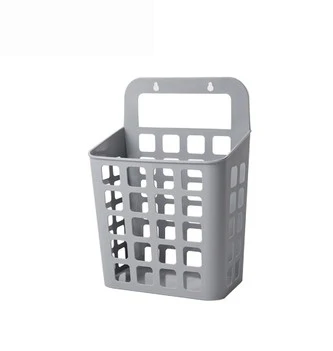 Gray M Складная пластиковая корзина для хранения с крюком в скандинавском стиле, настольная одежда для белья, корзина для хранения мелочей, органайзер для домашнего декора - Цвет: Gray M
