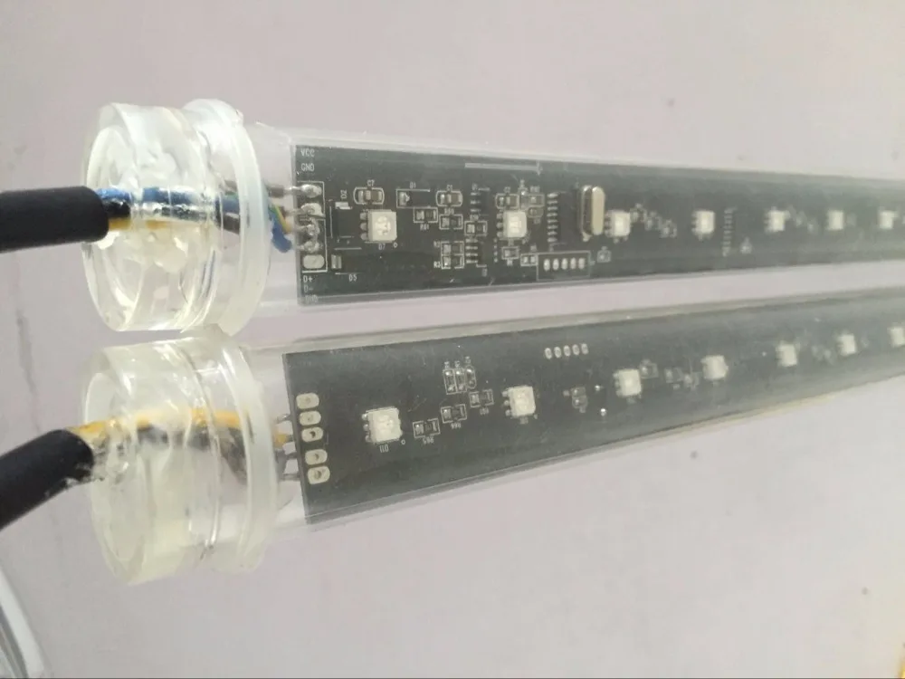 10 шт. DMX512 360 градусов 3D LED цифровая метеоритная трубка освещение водопад Длина 1 0 м
