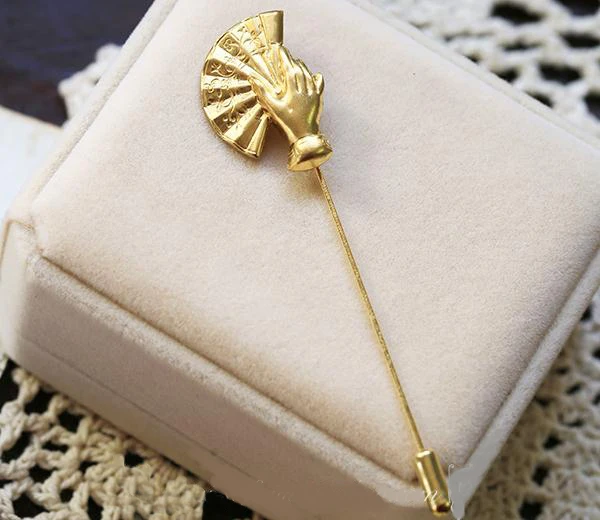 Винтажный держатель для ручки металлическая пряжка античный латунный воротник