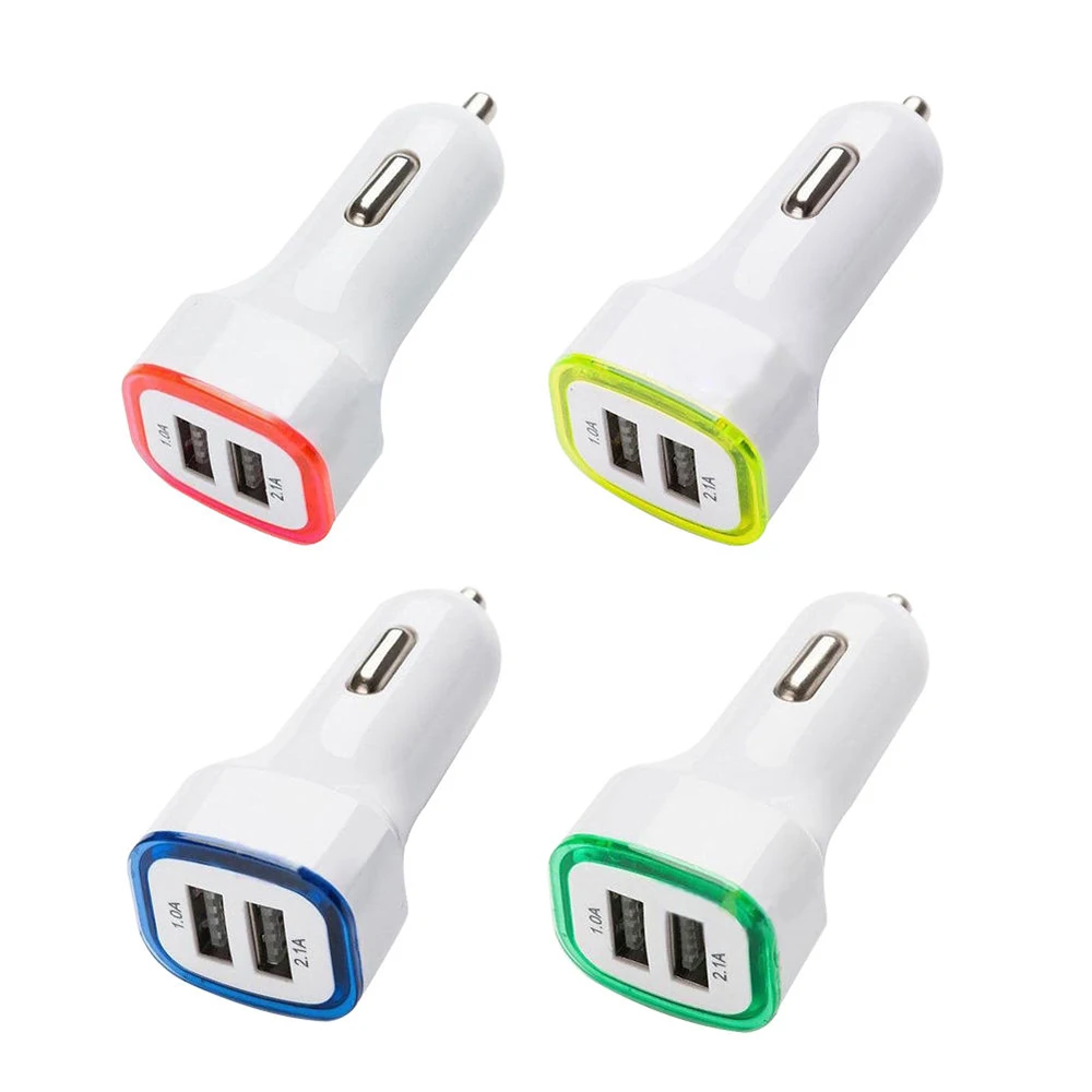 Универсальное автомобильное зарядное устройство светодиодный дисплей USB 2 0 1 А