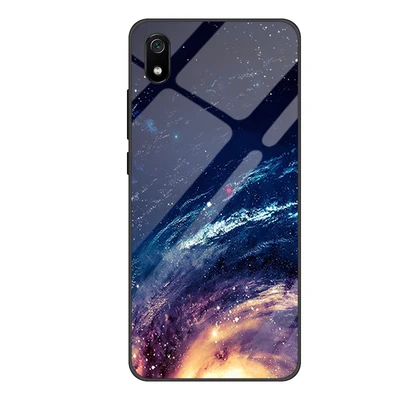 Для xiaomi redmi 7A чехол звездная звезда закаленное стекло+ ТПУ Край жесткий чехол s redmi 7A стеклянный чехол для xiaomi redmi 7 A сумка - Цвет: A12