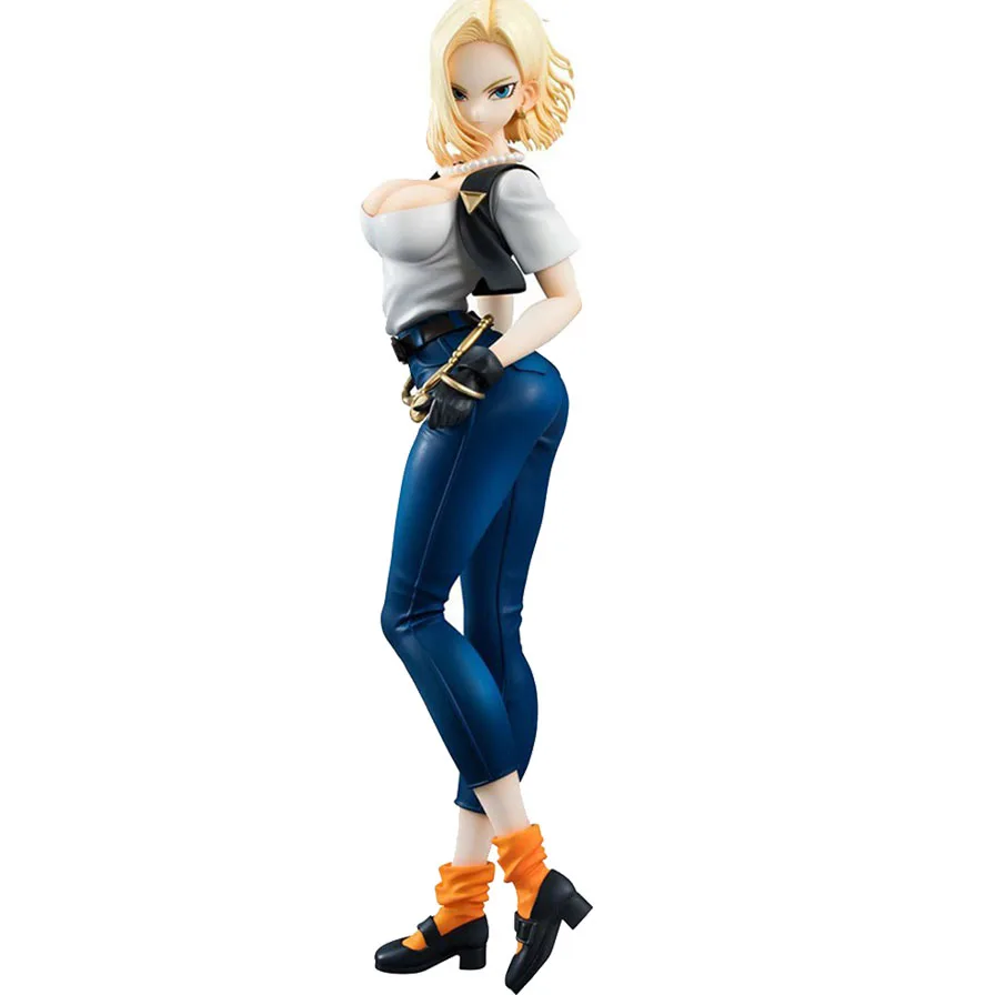 B No Retail Box 2 типа Dragon Ball Z Android 18 лазурит Сексуальная аниме фигурка ПВХ Фигурки Модель игрушки для Рождественский подарок - Цвет: B No Retail Box