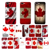 canada flag art retro pattern soft silicone mobile phone cover for iphone 5 6 7 8 6s plus case 5s se x xr xs max cell shell capa