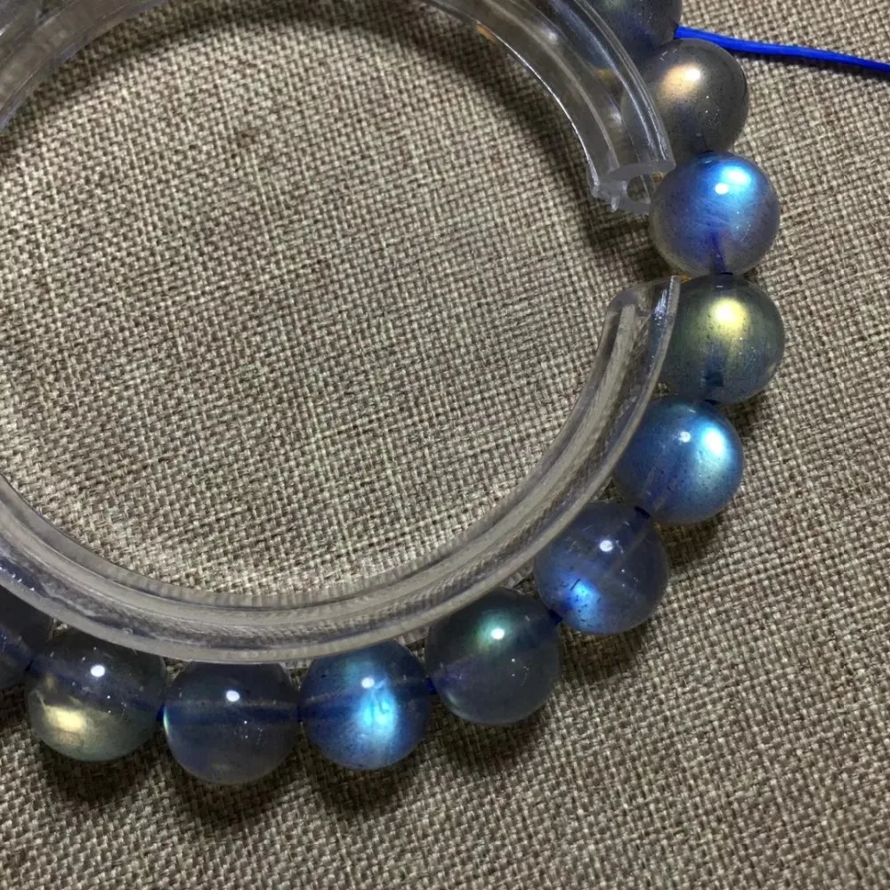 Натуральный Радужный Браслет из Лабрадорита, браслеты из круглых бусин с драгоценными камнями для женщин 6 мм 7 мм 8 мм 9 мм, Прямая поставка