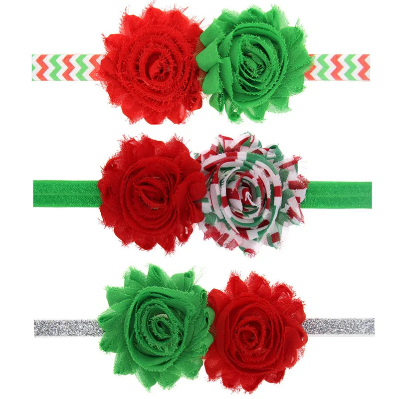 Girls Christmas Ornaments Headdress Flower Elastic Hair Band Beautiful Accessories Headwrap Headwear Perfect Gift Bow Hairband | Детская