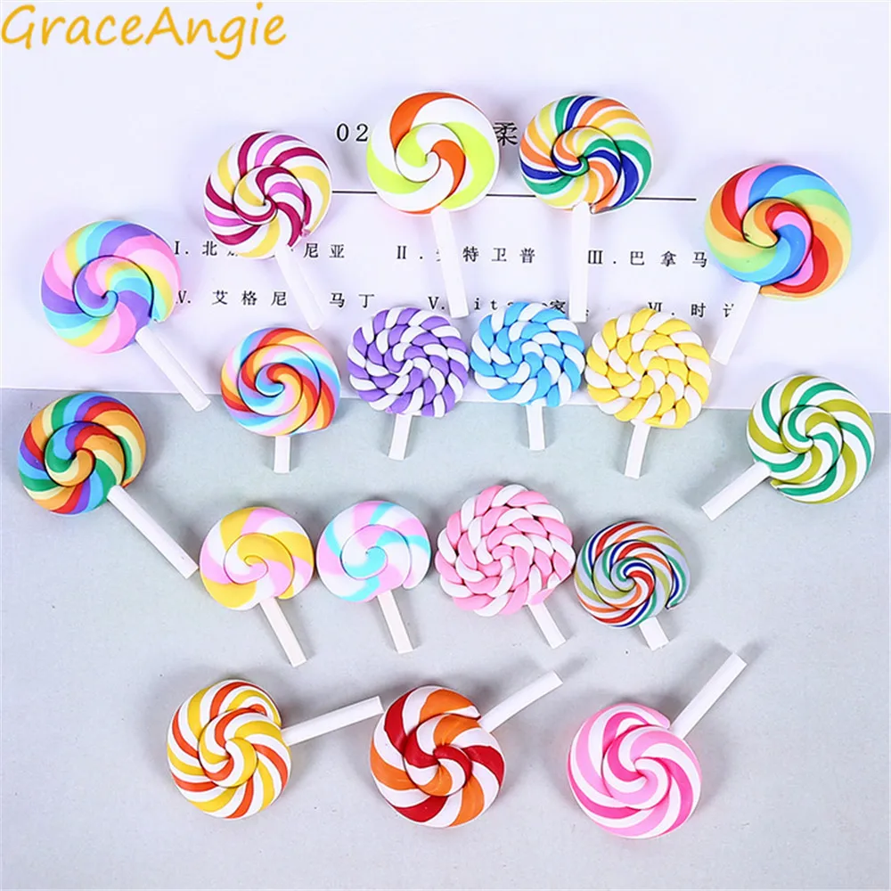 GraceAngie 10 шт./упак. Красочные леденец конфеты Slime Подвески со случайным выбором