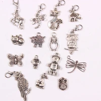 mix fowls and beasts vintage silver dangle charms floating charms jewelry for diy bracelet necklace 30pcs