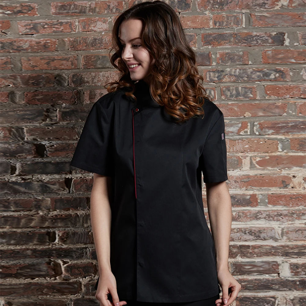 Red Chef Jacket Woman Breathable Mesh Hotel Uniform Short Sleeve Restaurant Kitchen Bakery Unisex Wholesale New | Тематическая