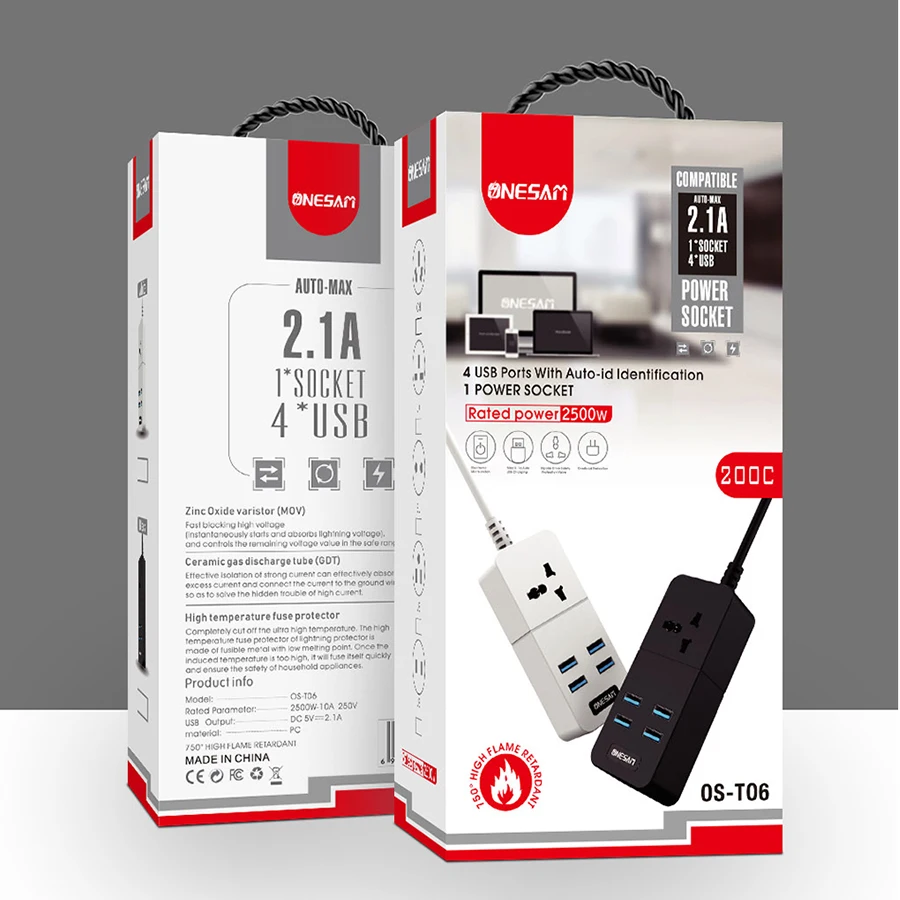 Смарт устройство для быстрой Мощность розеток 4 usb хаб с автоматической