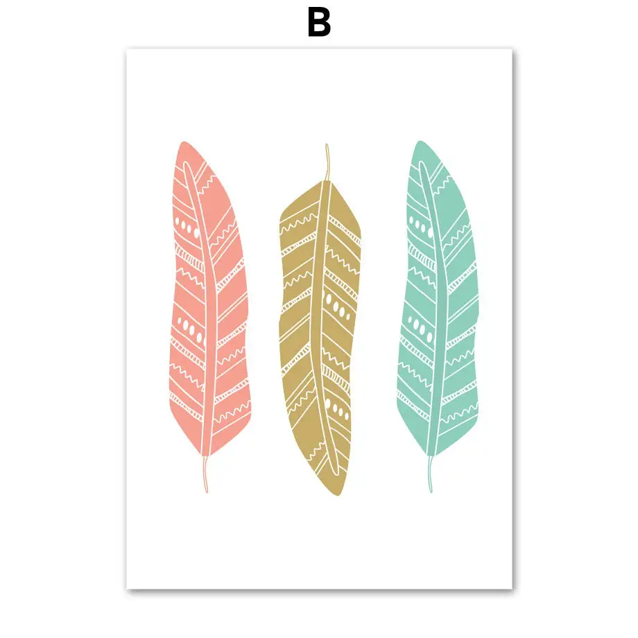 3 шт. Розовое Перо Сердце Стрела любовь цитаты настенная живопись на холсте