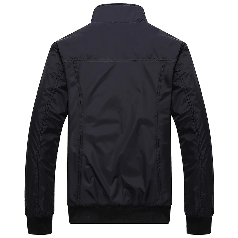 DIMUSI Mens Jackets Spring Autumn Casual Coats Solid Color Mens Sportswear Stand Collar Slim Jackets Male Bomber Jackets 4XL