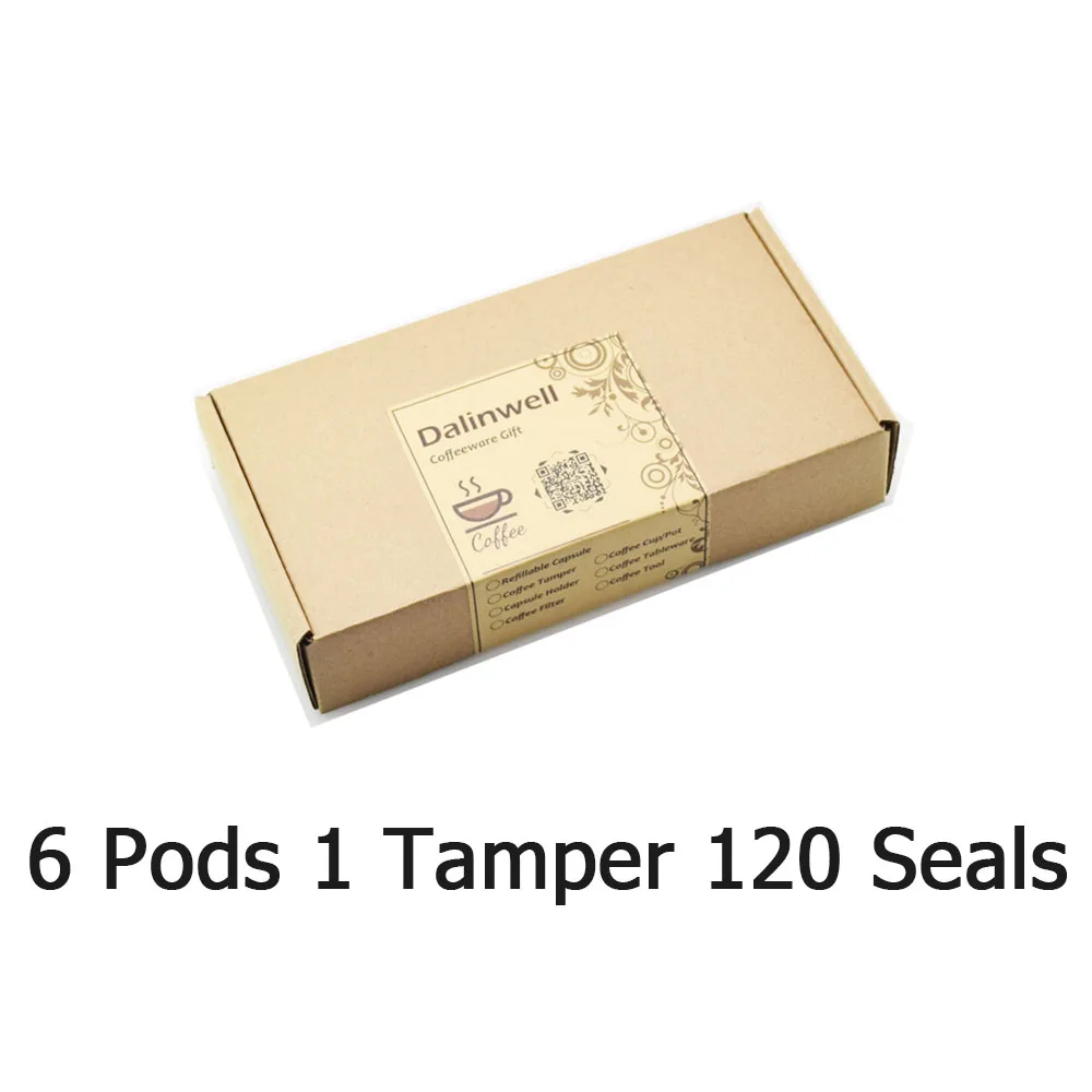 6 Pods 1 Tamper 6 капсул 1 Темпер из нержавеющей стали многоразовые капсулы Nespresso для кофе многоразовые Nespresso машина Эспрессо кофеварка чашка фильтр - Цвет: 6 Pods 1 Tamper