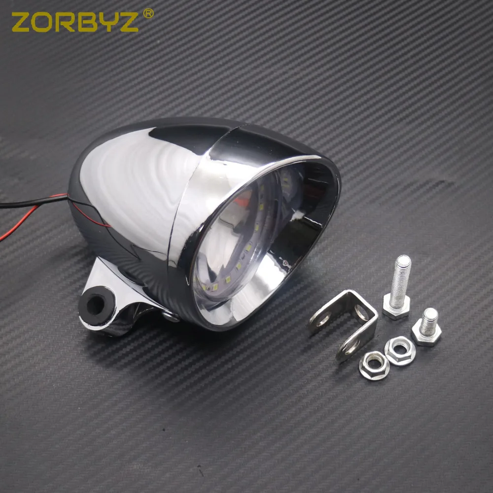 Светодиодный светильник ZORBYZ для мотоцикла хромированный пластиковый точечный