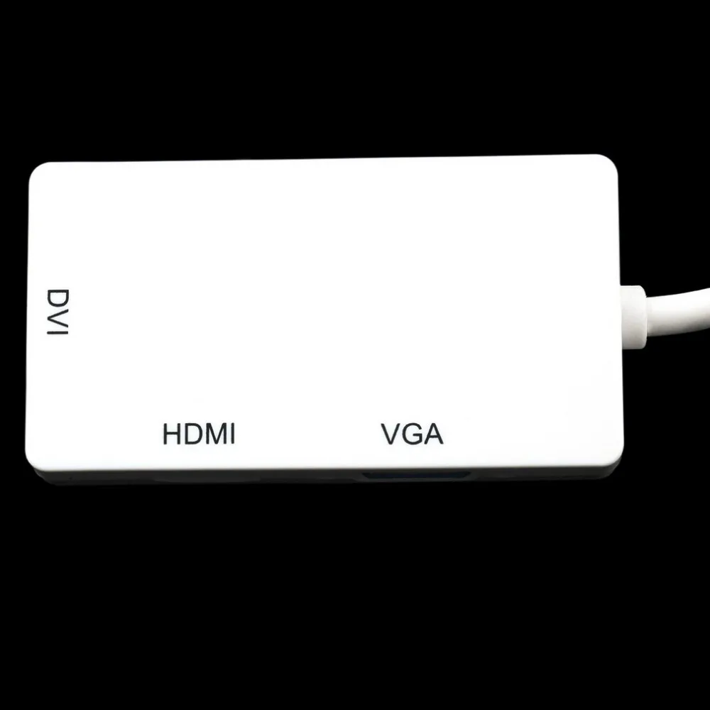 3 В 1 Thunderbolt Mini Display Port МИНИ Мужчина DP К HDMI DVI VGA Женский Адаптер Конвертер Кабель Для