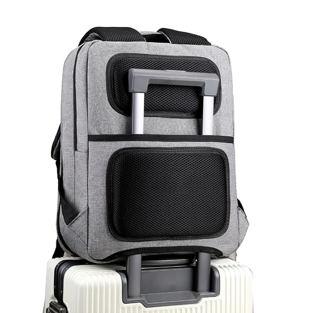 HeloFrn 2019 Fashion Men Backpack For 15.6 Laptop Bagpack USB Charg Large Capacity Male Travel Mochila Gray Black | Багаж и сумки