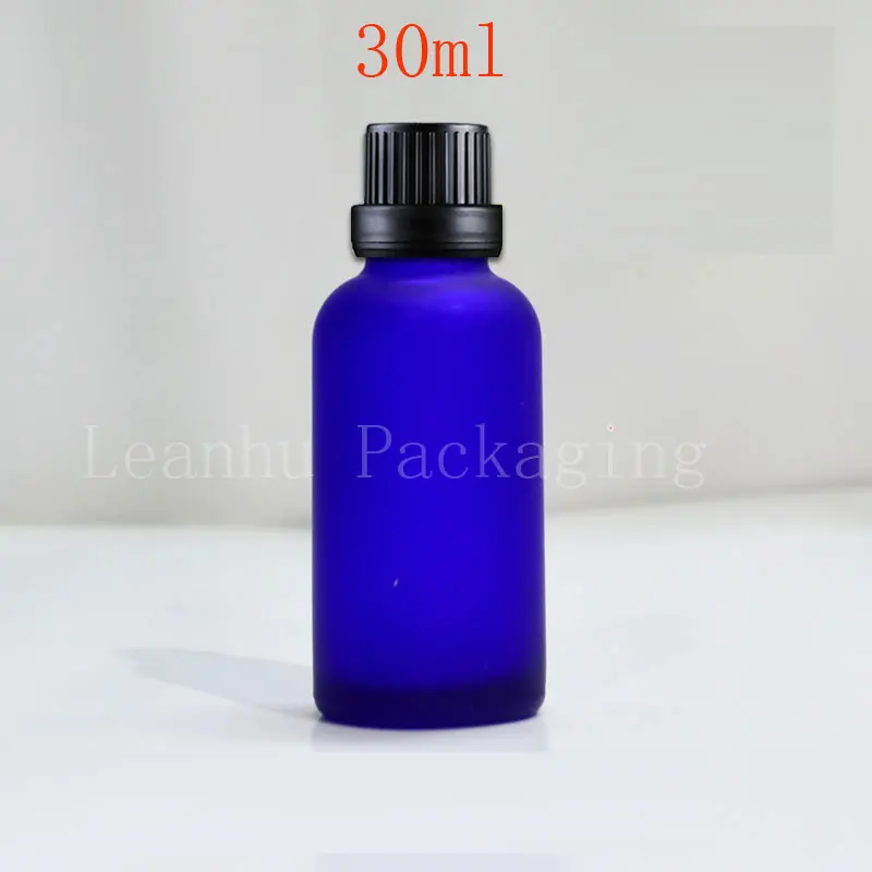 30ml blue essential oil bottle wholesale 30cc high quality Frosted glass bottles 20pc/lot