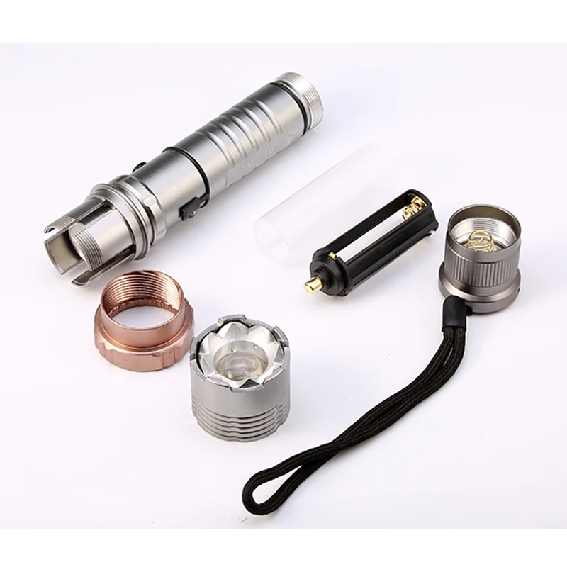Светодиодный фонарик Lotus Attack Head 5 световых режимов, масштабируемый фокус, высокомощный тактический фонарь, водонепроницаемый, устойчивый на открытом воздухе, ручной