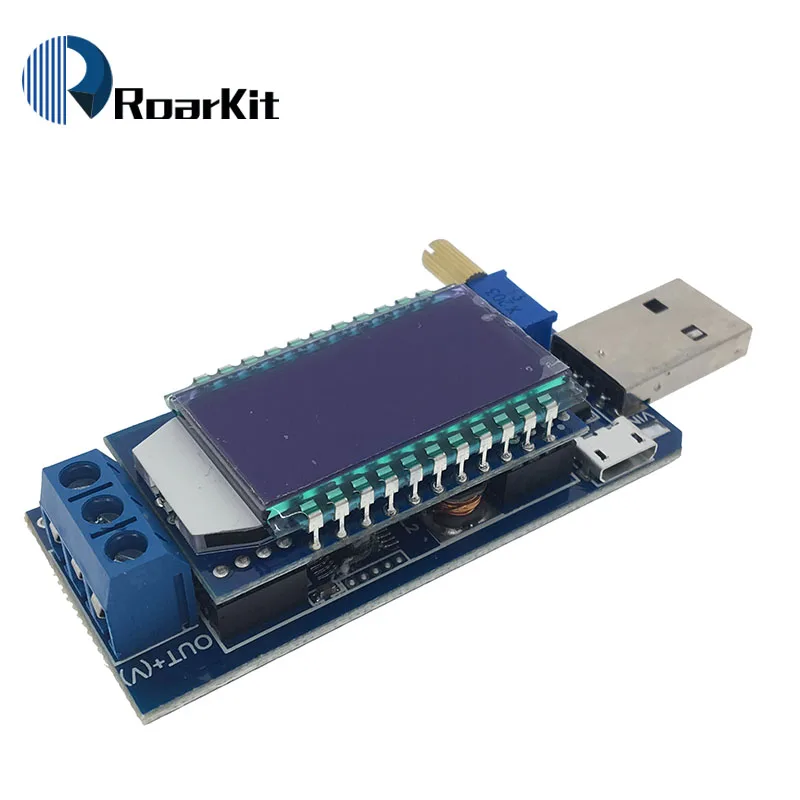 USB понижающий модуль питания DC 5 В до 3 В/9 В/12 с ЖК дисплеем Регулируемый