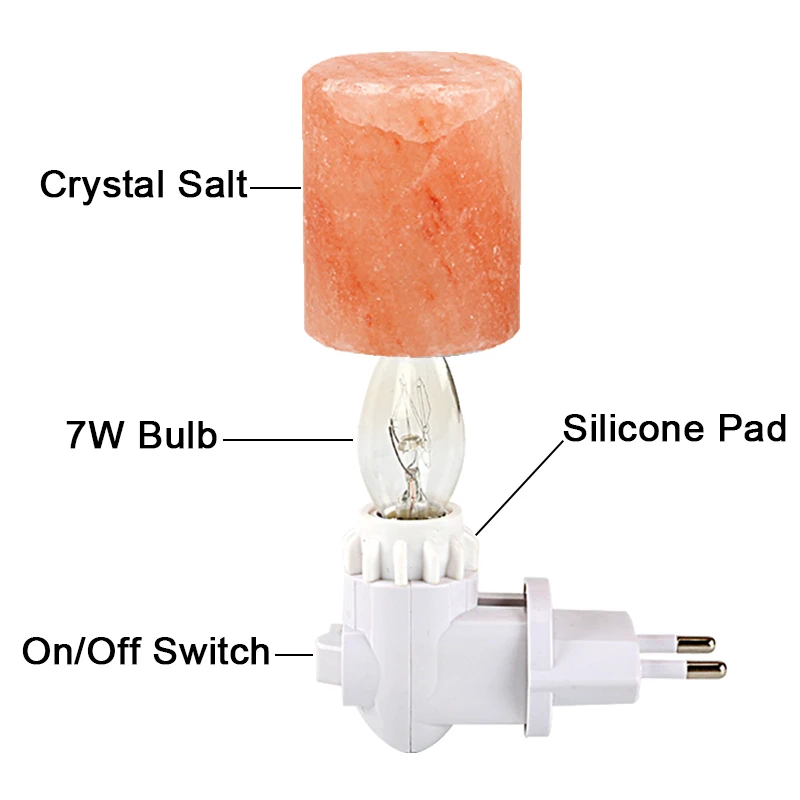 Соляная Лампа с вилкой Стандарта ЕС/США поворотный мини-светильник в форме