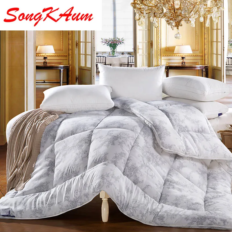 Роскошные зимние одеяла из 100% хлопка брендовые теплые толстые стеганые с принтом