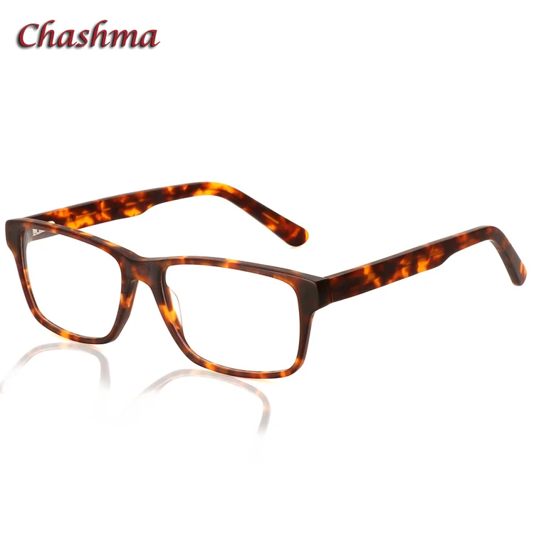 Chashma, Брендовые очки, высокая степень использования, мужские очки, оптические очки, черепаховая модная дизайнерская ацетатная оправа, женские очки - Цвет оправы: Matte Leopard