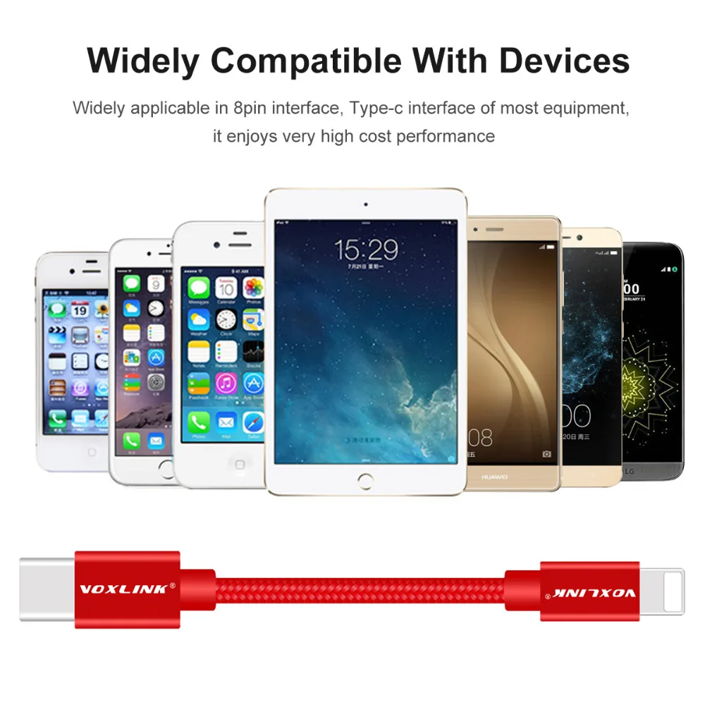 VOXLINK usb type C на кабель Lightning USB 2 0 USB-C синхронизации данных для Apple Macbook iphone 7 Plus |