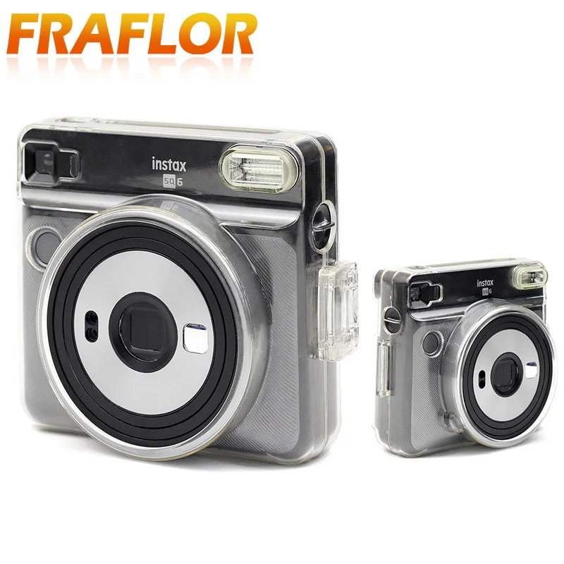 Прозрачный чехол из искусственной кожи и ПВХ для Fuji Fujifilm Instax SQ 6 SQ6|Сумки