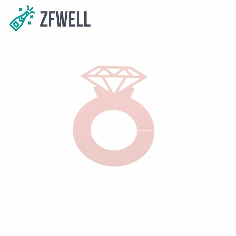 ZFWELL 12 шт./лот креативное кольцо с бриллиантами для стола карточки бокала вина