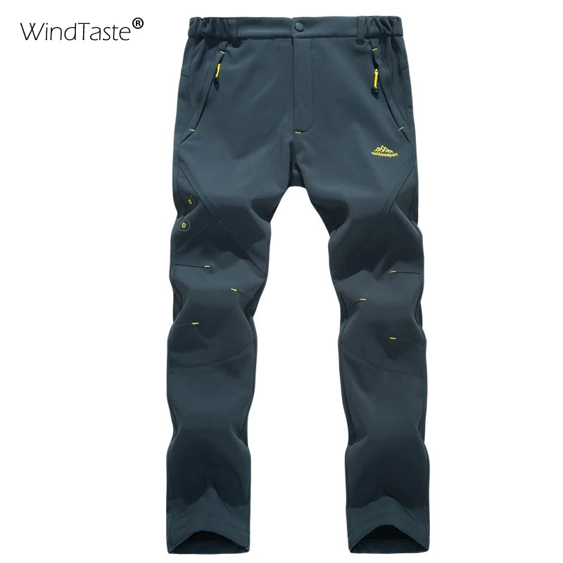 WindTaste мужские зимние новые теплые штаны для пешего туризма ветрозащитные