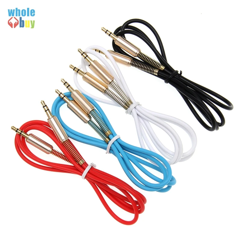 3.5MM Audio Cable 3.5 Male to Jack AUX Headphone Speaker For iPhone Car Cord Spring 300pcs/lot | Электроника