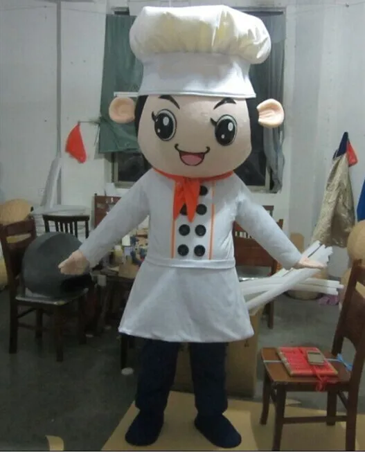

Cook Chef Mascot Costume Adult Cooker Cartoon Character Outfit Suit Supermarket Ceremonial Event Advertising