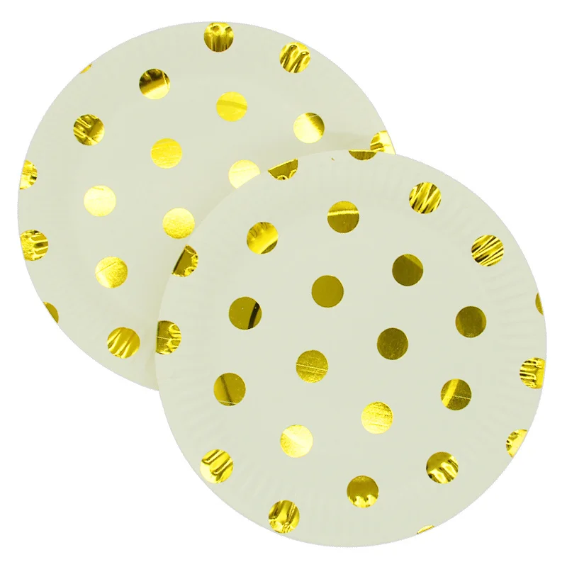 Gold dot 10pcs 6 шт./лот, коробки для попкорна из золотистой фольги для свадебной вечеринки, украшения для детского душа, подарки на Рождество, день рождения, вечеринку - Цвет: Gold dot 10pcs