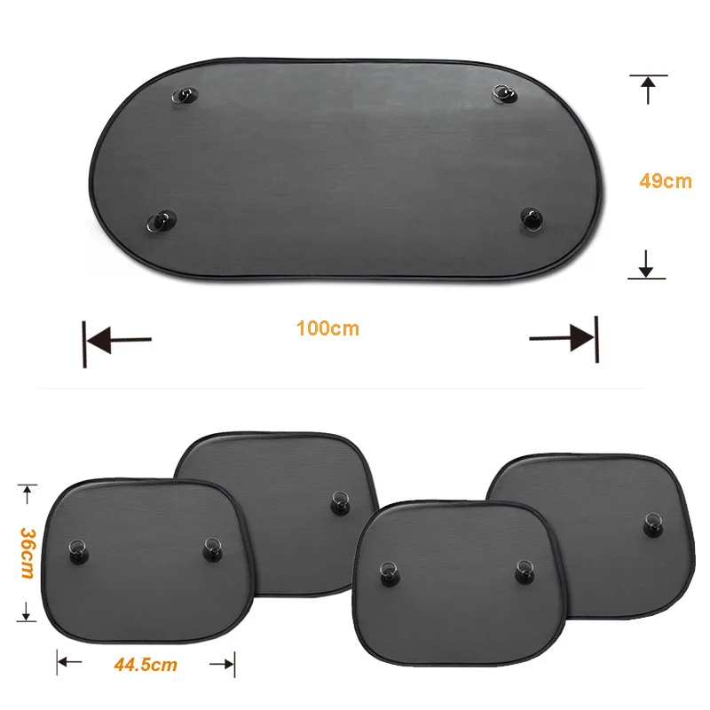 5 шт. автомобильные затемненные солнцезащитные очки черного цвета на заднее окно