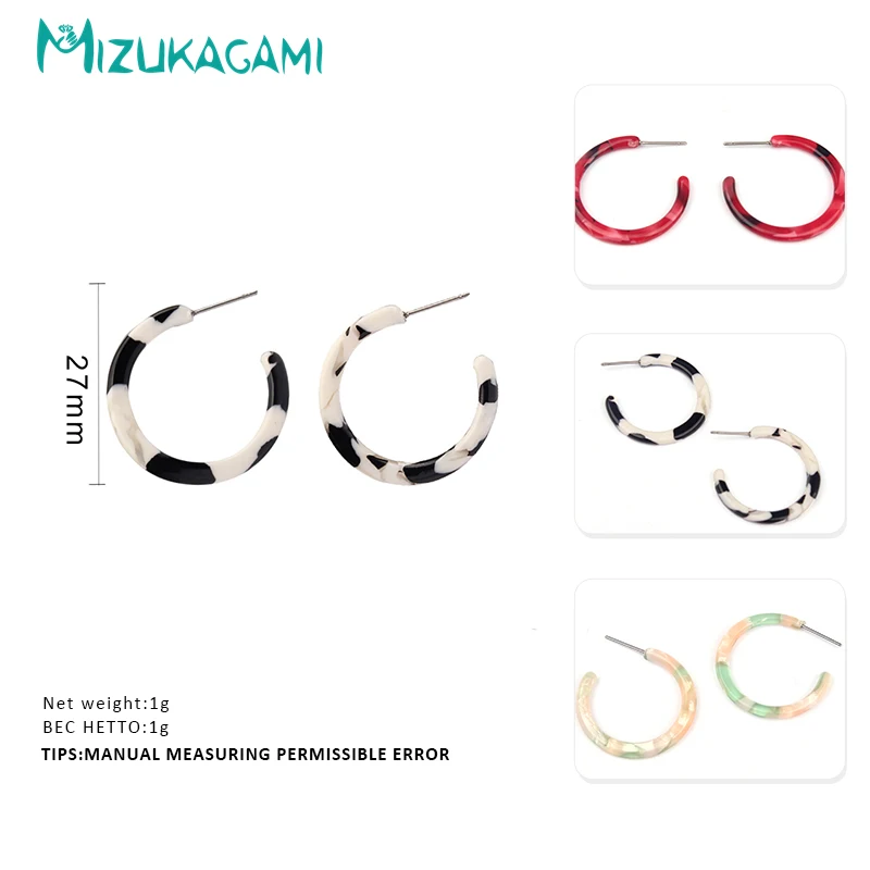 2018 Hot Sale Special Offer Earings Brincos Brinco Simple Multicolor C Shape Stud Earrings Material For Women Elegant Design | Украшения и