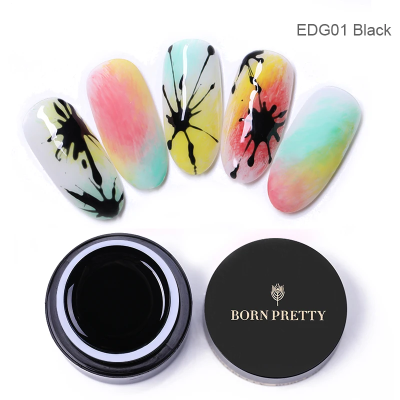 BP-EDG01 Black BORN PRETTY эластичный рисунок Гель-лак для ногтей 5 мл Паучья живопись замочить от УФ-Гель-лак для нейл-арта проволочный лак - Цвет: BP-EDG01 Black