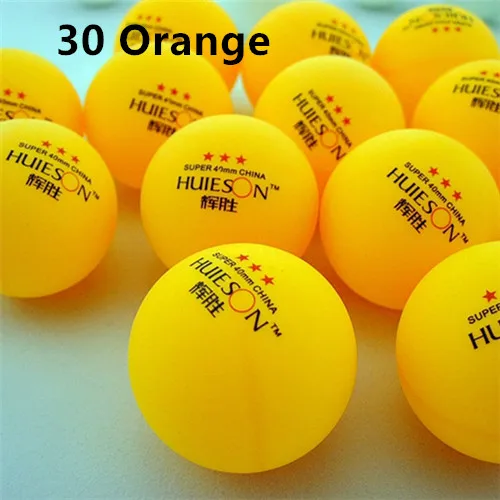30 orange 30, 50, 100 шт., 3 звезды, 40 мм, 2,9 г, белый, оранжевый, мяч для пинг-понга, Любительский, расширенный, тренировочный мяч, мячи для настольного тенниса, мяч для пинг-понга - Цвет: 30 orange