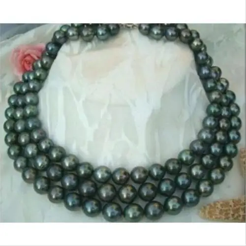 Ожерелье с жемчужиной диаметром 18 дюймов 9 10 мм|sea pearl necklace|necklace black pearlnecklace a |