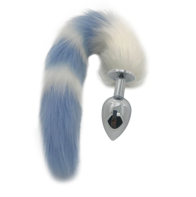 SML Анальная пробка из нержавеющей стали дикая лисий хвост задний двор